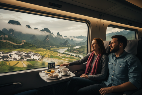 Cross-province high-speed rail journey in China