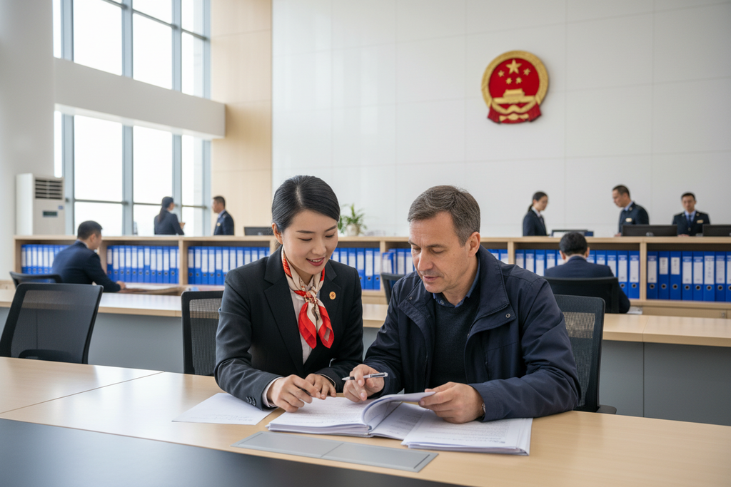 Professional companion assisting with medical translation at Chinese clinic